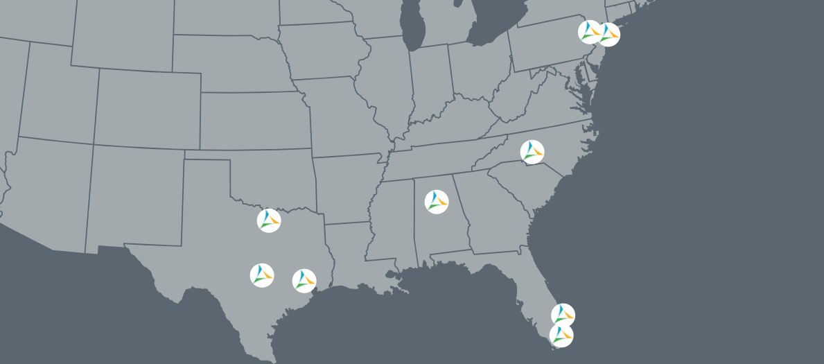 Map of office locations